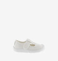 VICTORIA BOSCO BAREFOOT SANDALIA LONA DREC® PEPITOS BLANCO