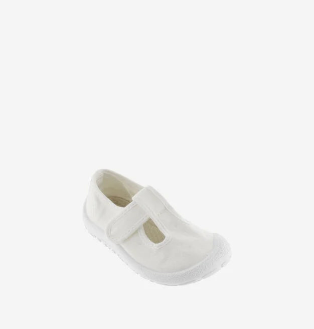 VICTORIA BOSCO BAREFOOT SANDALIA LONA DREC® PEPITOS BLANCO