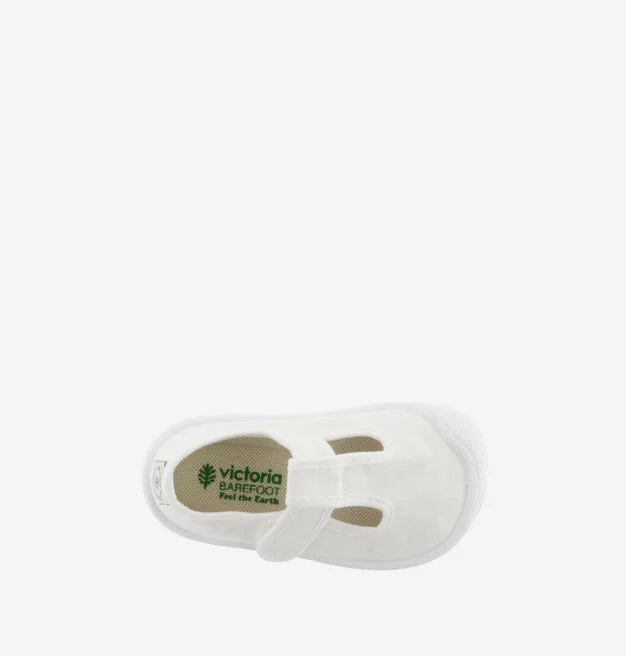 VICTORIA BOSCO BAREFOOT SANDALIA LONA DREC® PEPITOS BLANCO