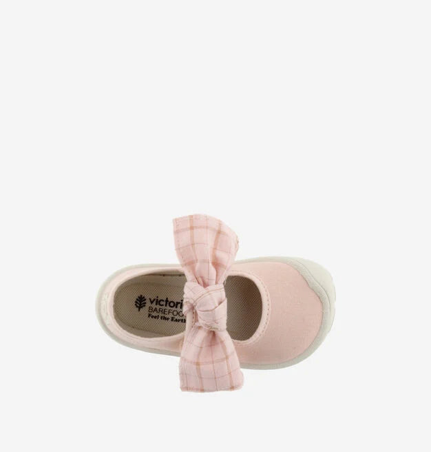 VICTORIA BOSCO BAREFOOT MERCEDES LONA & PAÑUELO CUADROS ROSA