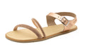 SANDALIAS FLEXINENS TIRAS BRILLANTES ROSA ORO
