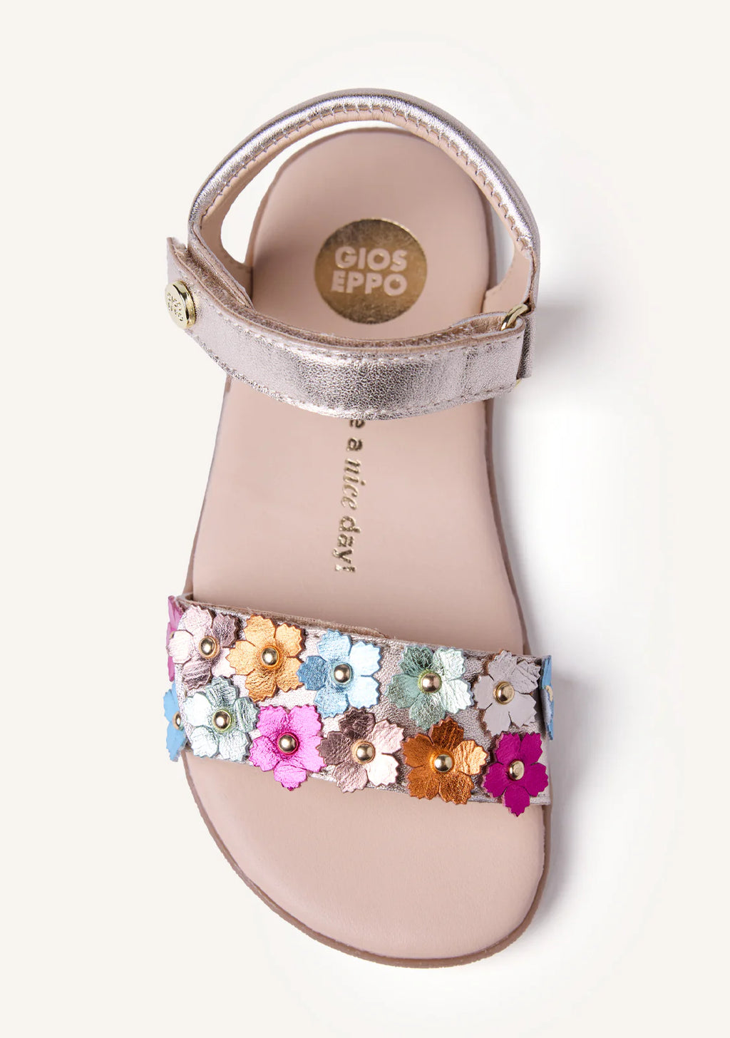 SANDALIAS GIOSEPPO BAREFOOT PIEL FLORES LOITOK