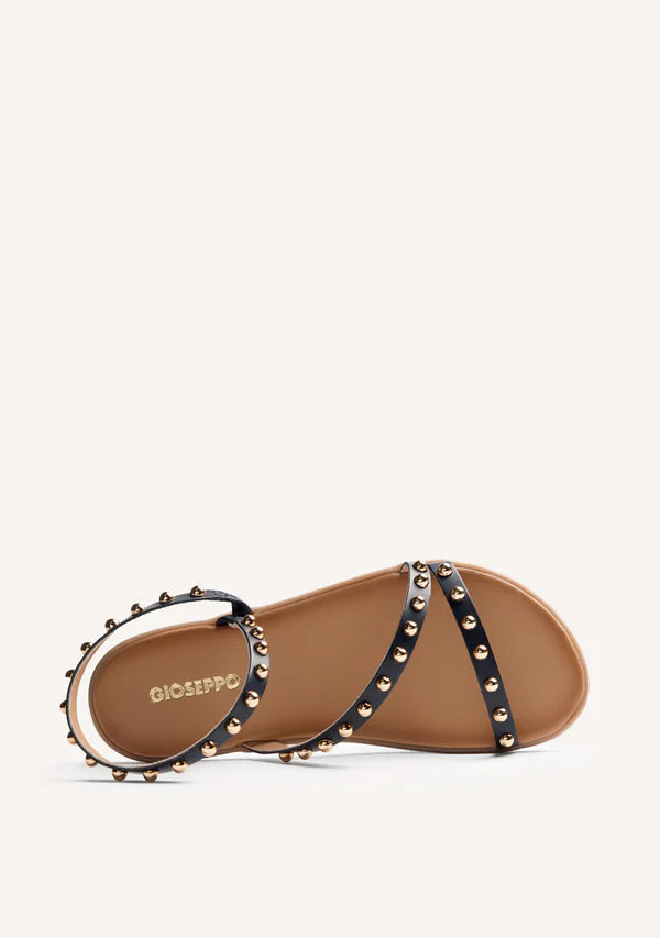 SANDALIAS GIOSEPPO BAREFOOT NEGRO TACHAS PULSERA