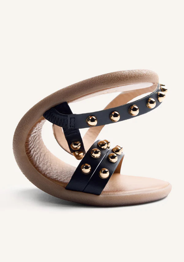SANDALIAS GIOSEPPO BAREFOOT NEGRO TACHAS PULSERA