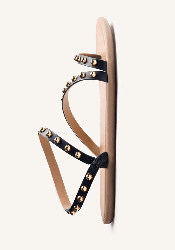 SANDALIAS GIOSEPPO BAREFOOT NEGRO TACHAS PULSERA
