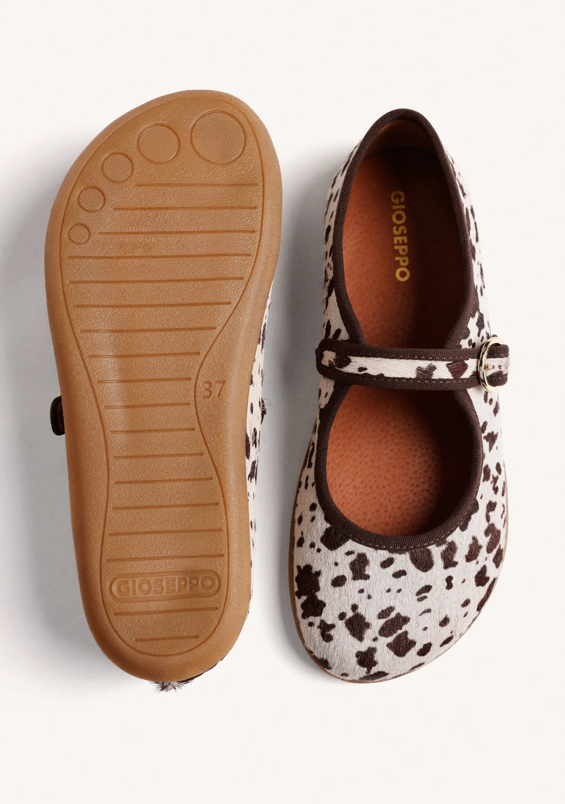 BAILARINAS GIOSEPPO BAREFOOT ESTAMPADO ANIMAL PIEL VACA