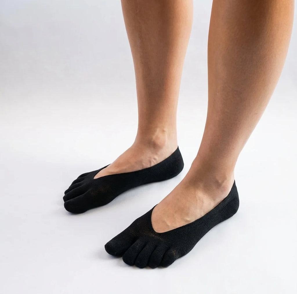CALCETINES ROOTS BAREFOOT 5 DEDOS INVISIBLES NEGRO