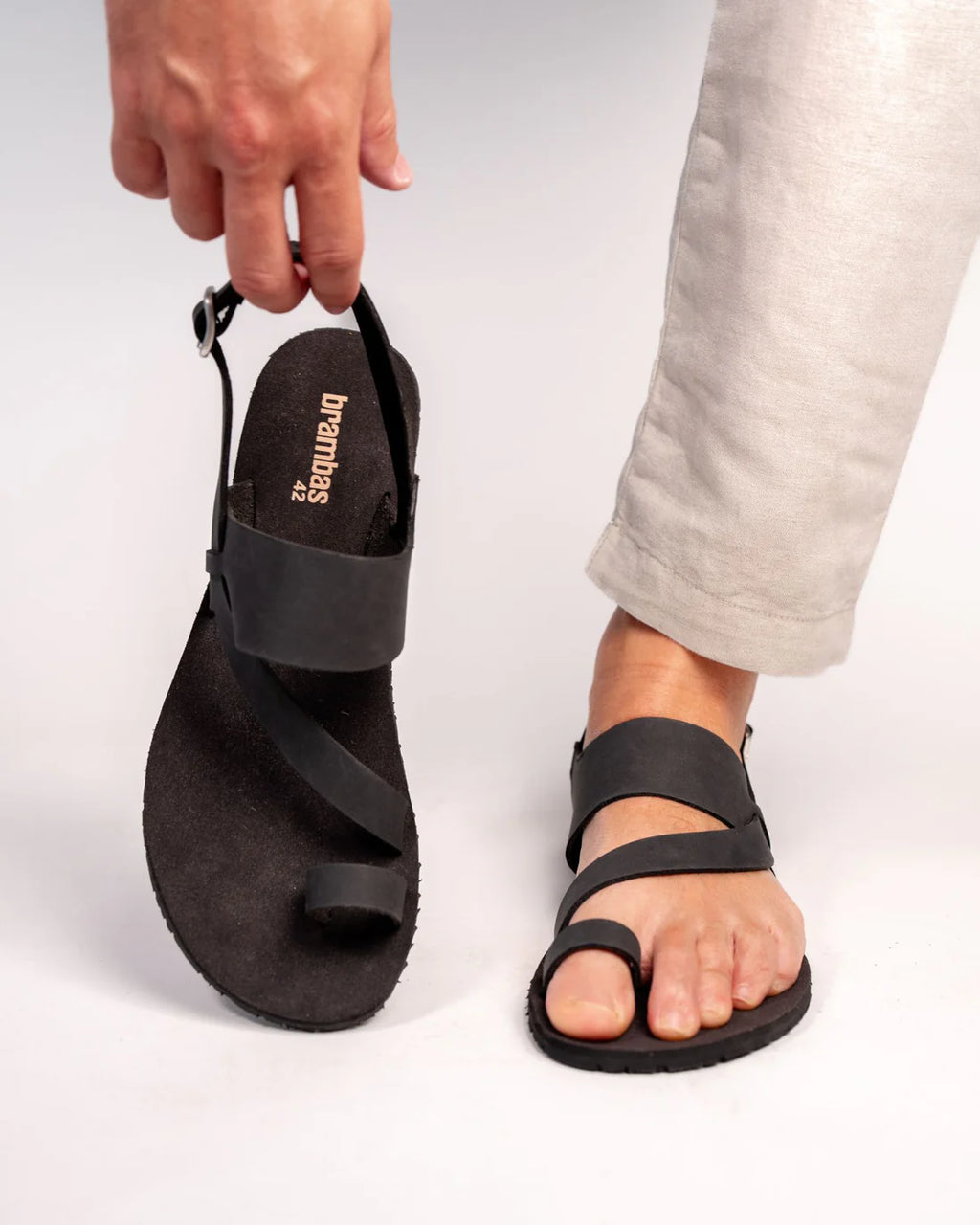 Brambas Goa Noir - Sandalias Barefoot Unisex