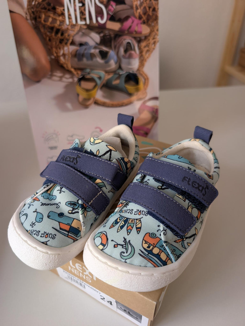 FlexiNens Seaqual Microsuede Papaya Navy