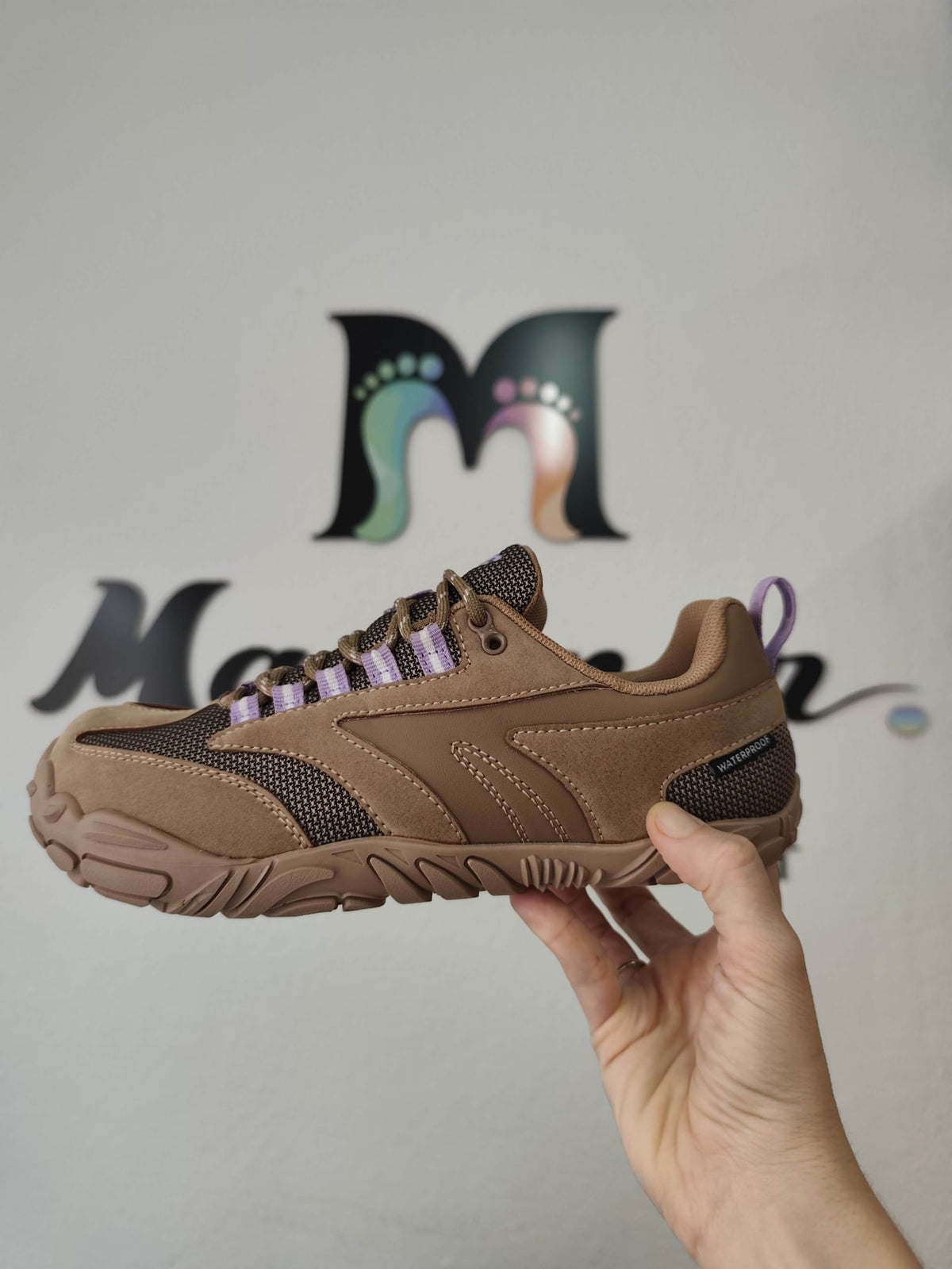 HiTec Fígaro low Waterproof taupe/lila