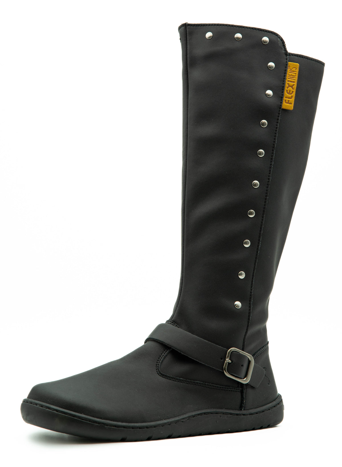 FLEXINENS BOTA CAÑA ALTA TACHAS NEGRO PIEL