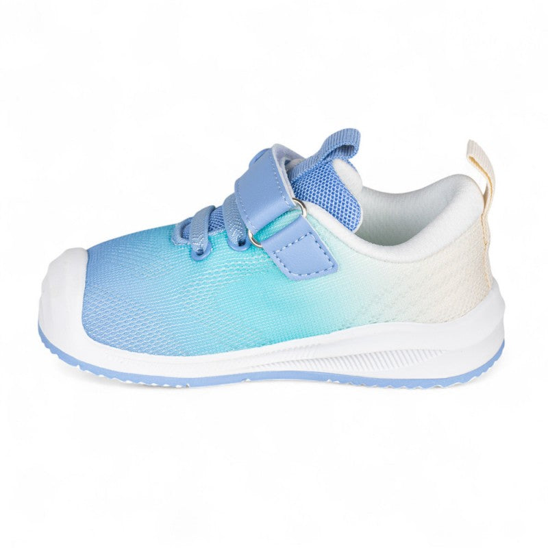 DEPORTIVA CHETTO BAREFOOT BABY FREE TEXTIL BLANCO - AZUL