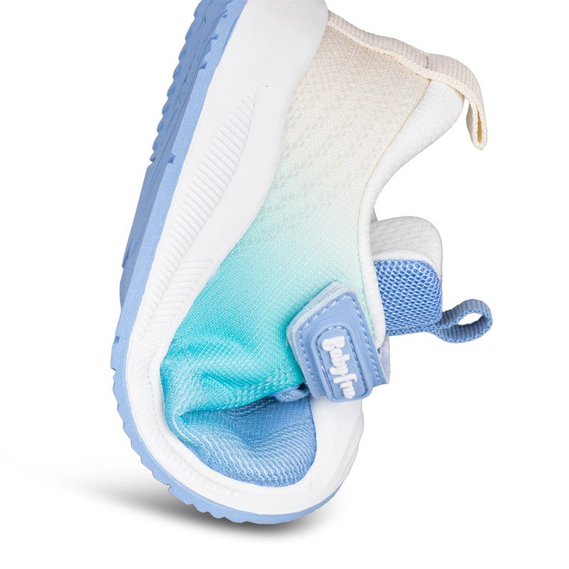 DEPORTIVA CHETTO BAREFOOT BABY FREE TEXTIL BLANCO - AZUL
