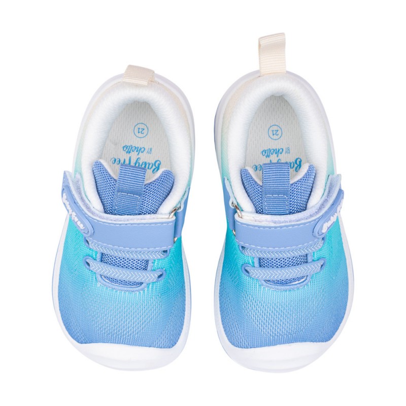 DEPORTIVA CHETTO BAREFOOT BABY FREE TEXTIL BLANCO - AZUL