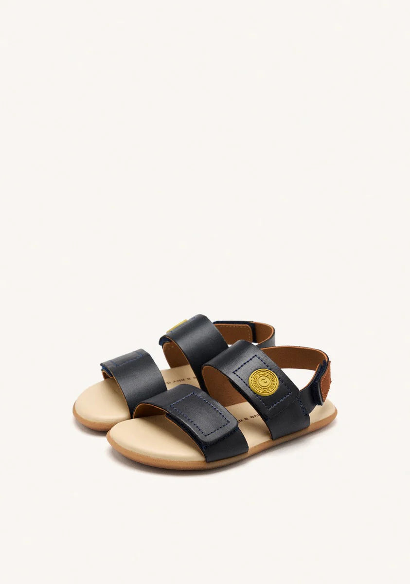 SANDALIAS GIOSEPPO BAREFOOT PIEL LENROOT MARINO