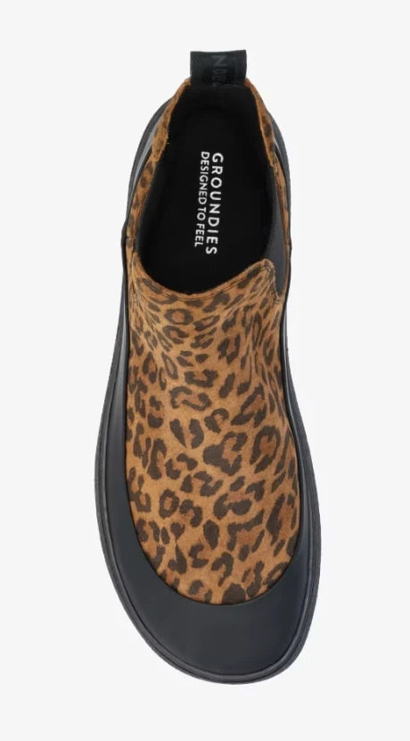 GROUNDIES SIENNA BOTIN LEOPARDO/BLACK