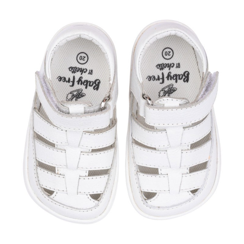 SANDALIA BAREFOOT SEMIABIERTA BABY FREE BLANCO