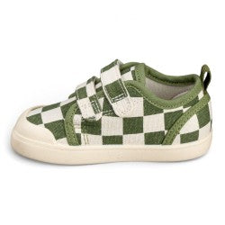 ZAPATILLA LONA BAREFOOT BABY FREE VERDE CUADROS